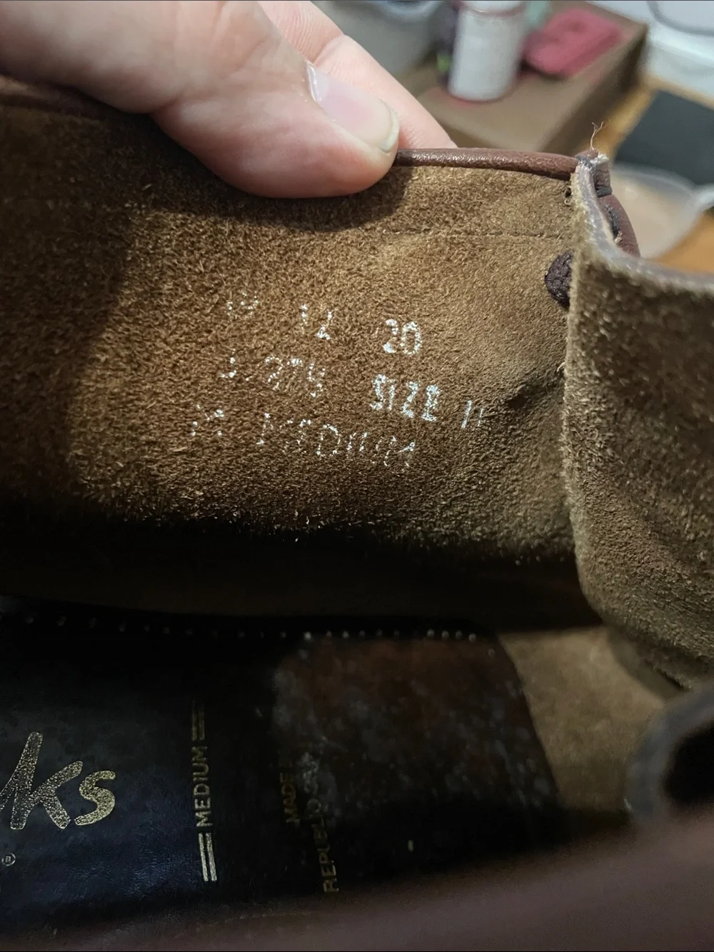 Clarks Men's Dark Brown Leather Wallabee Boots